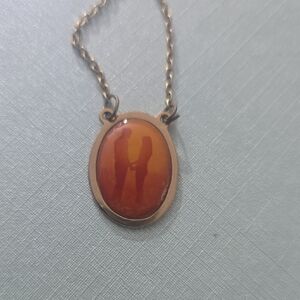 Parklane Gold and Orange Sunset  Pendant Necklace